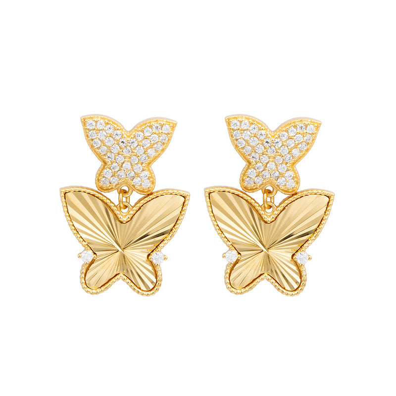 Boucles d'oreilles papillon doubles Celeste