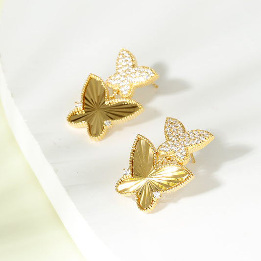 Celeste Dual Butterfly Earrings