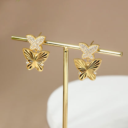 Celeste Dual Butterfly Earrings