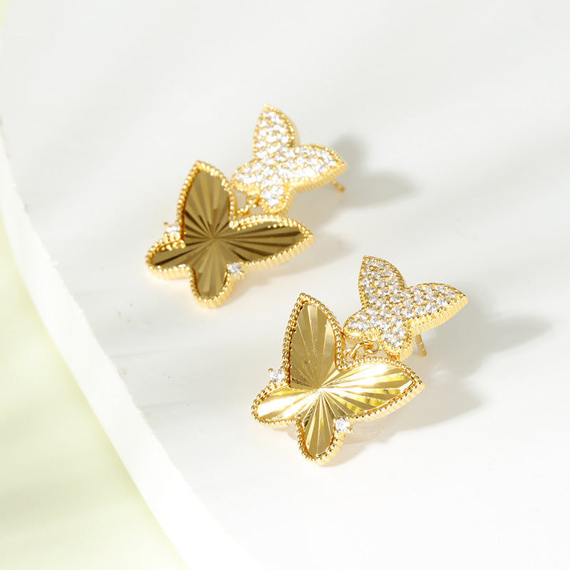 Celeste Dual Butterfly Earrings