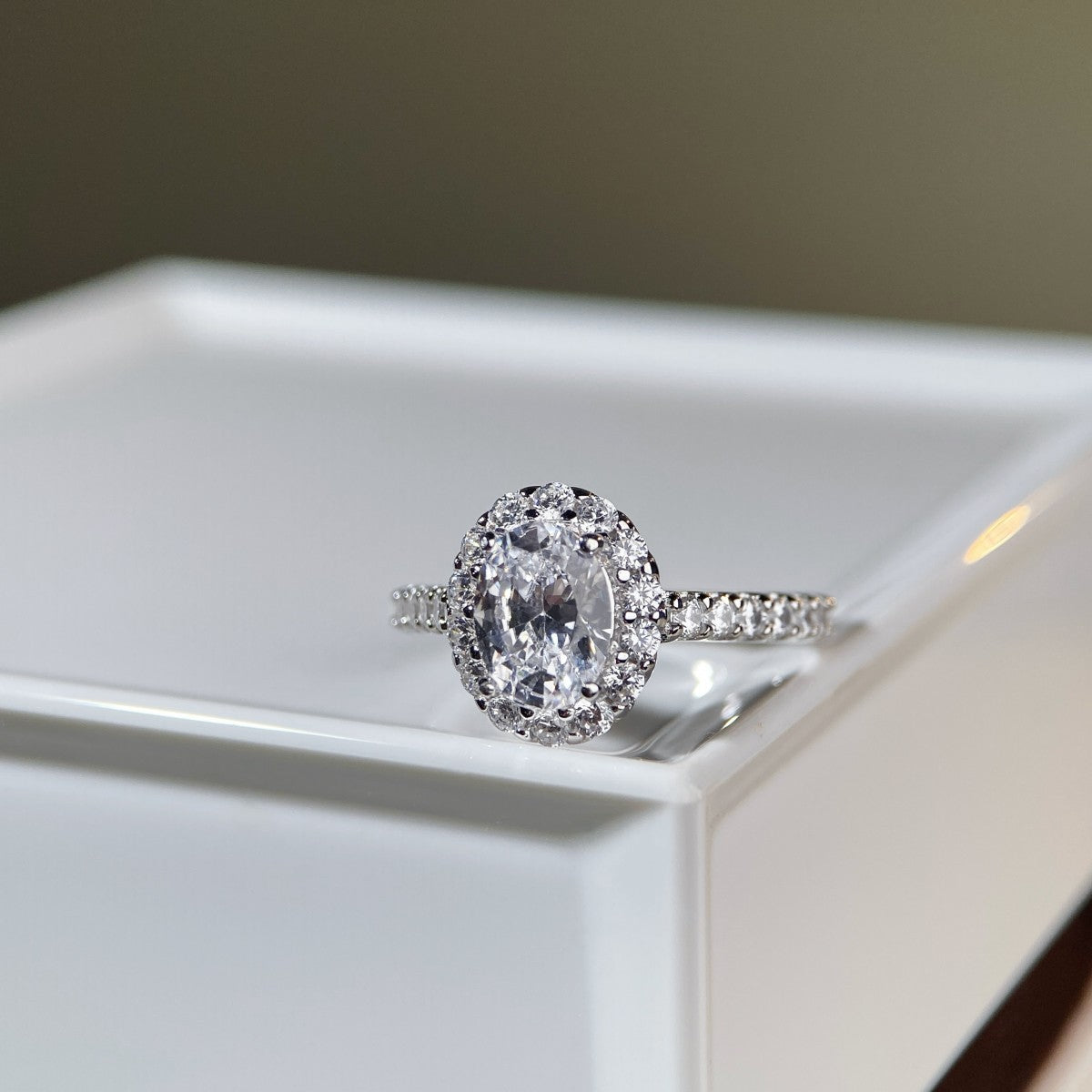 The Tower Bridge Moissanite Ring