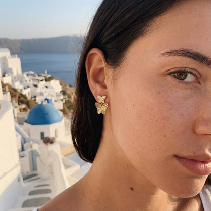 Boucles d'oreilles papillon doubles Celeste 