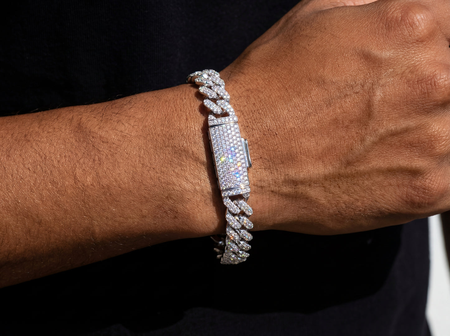 Pulsera de moissanita Ammoudi de 8 mm